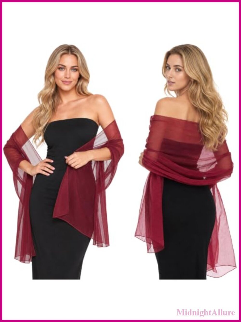 Sheer Chiffon Shawl Wrap Evening Dress Wedding Bridal Scarf